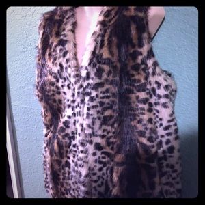 Leopard Faux Fur Vest